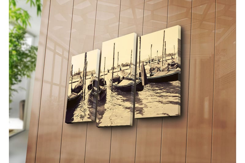 Canvasbilde Dekorativ 3 Deler - Flerfarget - Interiør - Maleri & posters - Lerretsbilder
