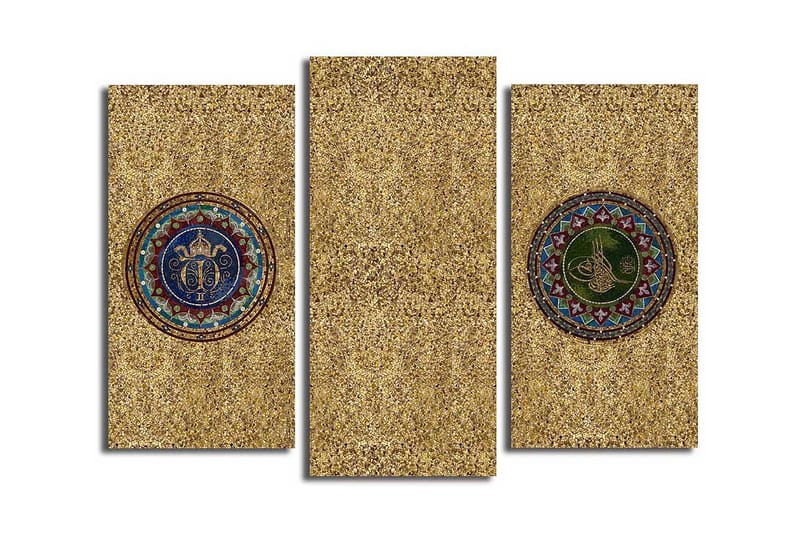 Canvasbilde Dekorativ 3 Deler - Flerfarget - Interiør - Maleri & posters - Lerretsbilder