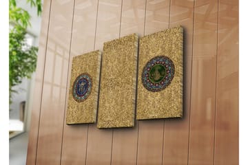Canvasbilde Dekorativ 3 Deler - Flerfarget - Interiør - Maleri & posters - Lerretsbilder