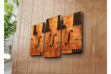 Canvasbilde Dekorativ 3 Deler - Flerfarget - Interiør - Maleri & posters - Lerretsbilder