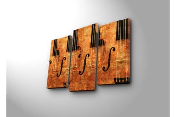 Canvasbilde Dekorativ 3 Deler - Flerfarget - Interiør - Maleri & posters - Lerretsbilder