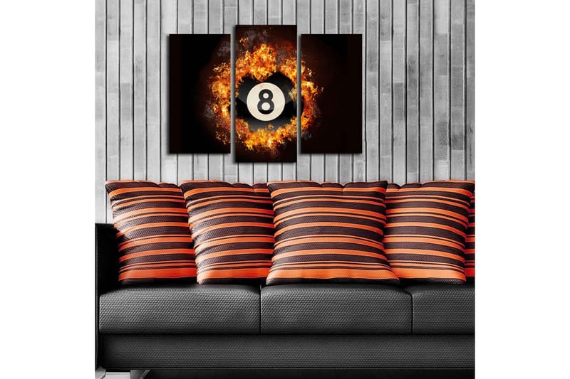 Canvasbilde Dekorativ 3 Deler - Flerfarget - Interiør - Maleri & posters - Lerretsbilder