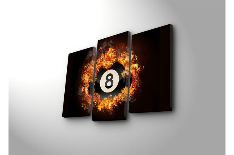 Canvasbilde Dekorativ 3 Deler - Flerfarget - Interiør - Maleri & posters - Lerretsbilder