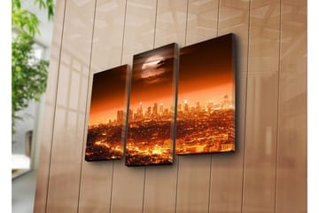 Canvasbilde Dekorativ 3 Deler - Flerfarget - Interiør - Maleri & posters - Lerretsbilder