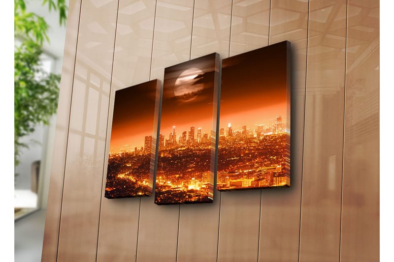 Canvasbilde Dekorativ 3 Deler - Flerfarget - Interiør - Maleri & posters - Lerretsbilder