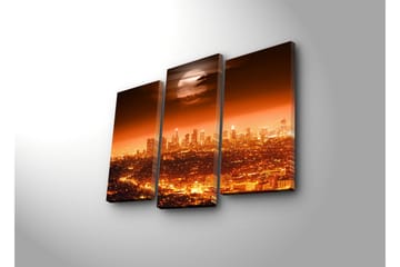 Canvasbilde Dekorativ 3 Deler - Flerfarget - Interiør - Maleri & posters - Lerretsbilder