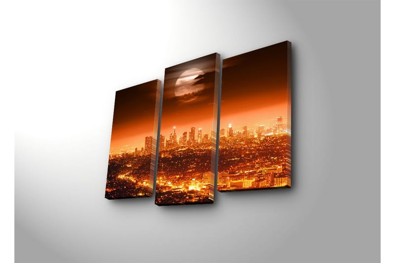 Canvasbilde Dekorativ 3 Deler - Flerfarget - Interiør - Maleri & posters - Lerretsbilder