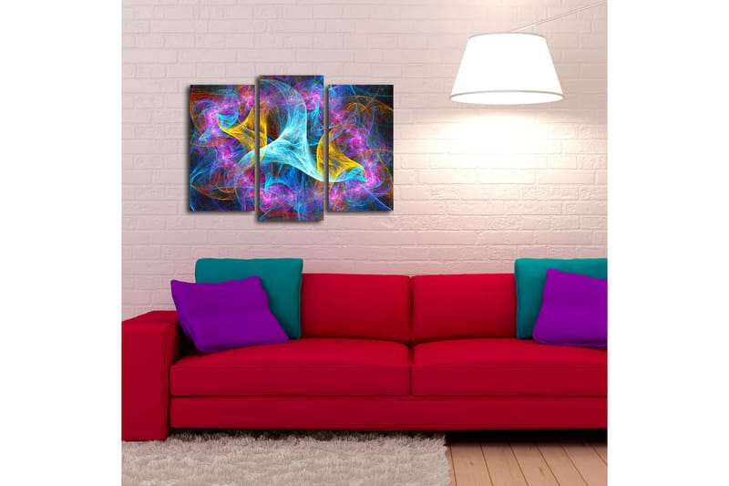 Canvasbilde Dekorativ 3 Deler - Flerfarget - Interiør - Maleri & posters - Lerretsbilder