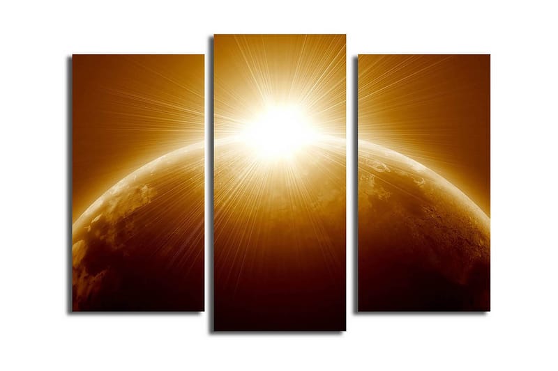 Canvasbilde Dekorativ 3 Deler - Flerfarget - Interiør - Maleri & posters - Lerretsbilder