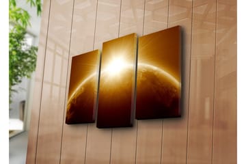 Canvasbilde Dekorativ 3 Deler - Flerfarget - Interiør - Maleri & posters - Lerretsbilder