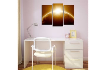 Canvasbilde Dekorativ 3 Deler - Flerfarget - Interiør - Maleri & posters - Lerretsbilder