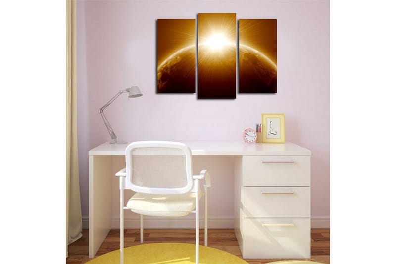 Canvasbilde Dekorativ 3 Deler - Flerfarget - Interiør - Maleri & posters - Lerretsbilder