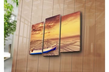 Canvasbilde Dekorativ 3 Deler - Flerfarget - Interiør - Maleri & posters - Lerretsbilder