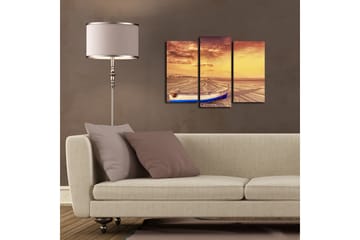 Canvasbilde Dekorativ 3 Deler - Flerfarget - Interiør - Maleri & posters - Lerretsbilder