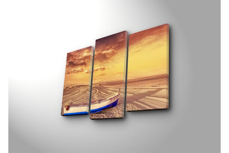 Canvasbilde Dekorativ 3 Deler - Flerfarget - Interiør - Maleri & posters - Lerretsbilder