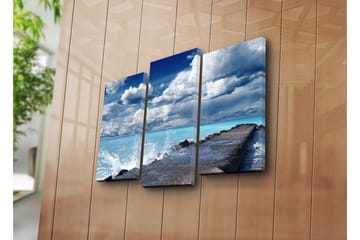 Canvasbilde Dekorativ 3 Deler - Flerfarget - Interiør - Maleri & posters - Lerretsbilder