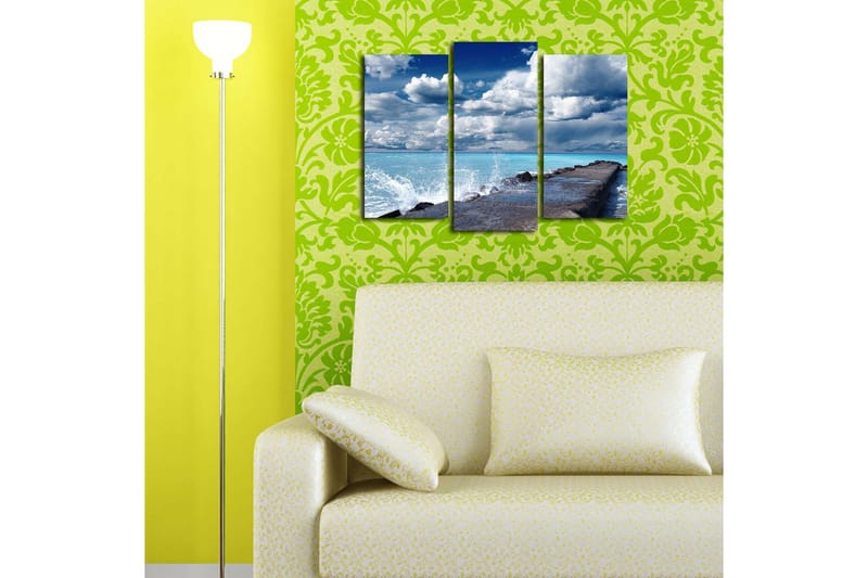 Canvasbilde Dekorativ 3 Deler - Flerfarget - Interiør - Maleri & posters - Lerretsbilder
