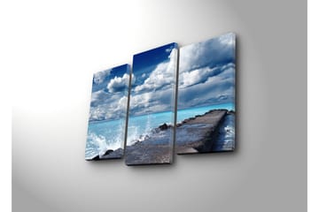 Canvasbilde Dekorativ 3 Deler - Flerfarget - Interiør - Maleri & posters - Lerretsbilder