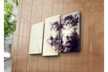 Canvasbilde Dekorativ 3 Deler - Flerfarget - Interiør - Maleri & posters - Lerretsbilder