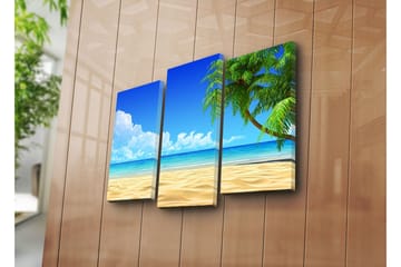 Canvasbilde Dekorativ 3 Deler - Flerfarget - Interiør - Maleri & posters - Lerretsbilder