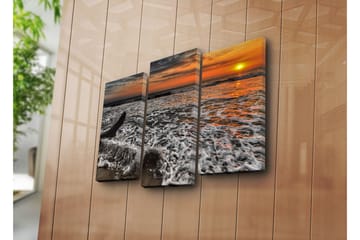 Canvasbilde Dekorativ 3 Deler - Flerfarget - Interiør - Maleri & posters - Lerretsbilder
