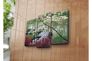 Canvasbilde Dekorativ 3 Deler - Flerfarget - Interiør - Maleri & posters - Lerretsbilder