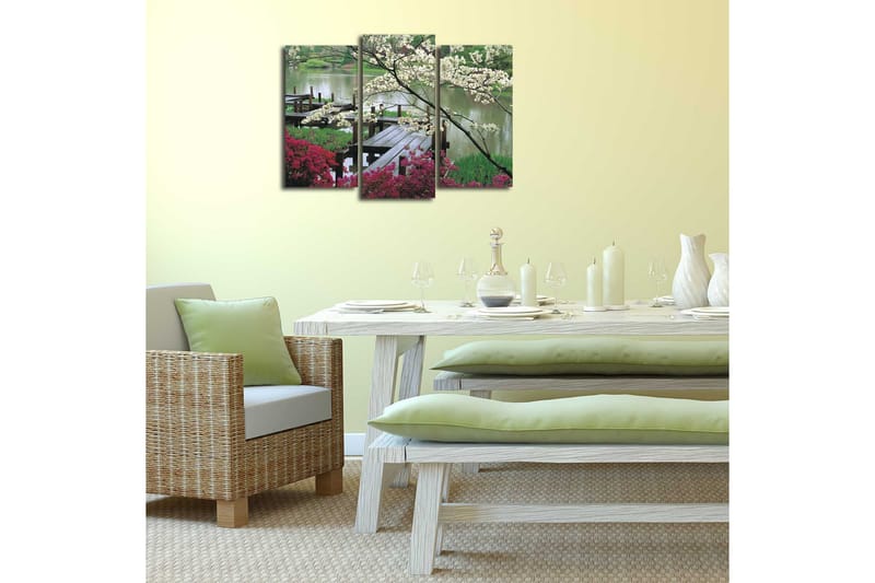 Canvasbilde Dekorativ 3 Deler - Flerfarget - Interiør - Maleri & posters - Lerretsbilder