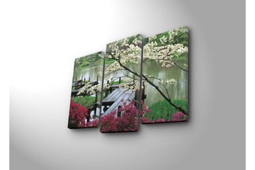 Canvasbilde Dekorativ 3 Deler - Flerfarget - Interiør - Maleri & posters - Lerretsbilder