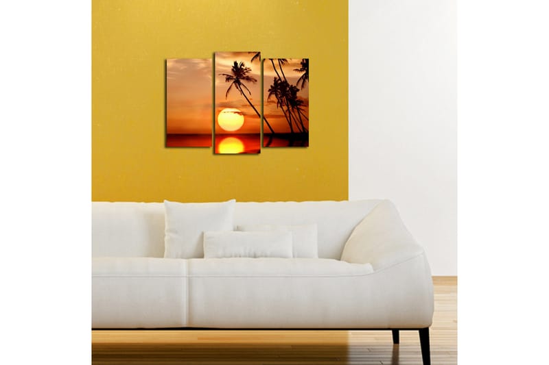 Canvasbilde Dekorativ 3 Deler - Flerfarget - Interiør - Maleri & posters - Lerretsbilder