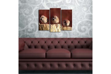 Canvasbilde Dekorativ 3 Deler - Flerfarget - Interiør - Maleri & posters - Lerretsbilder