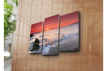 Canvasbilde Dekorativ 3 Deler - Flerfarget - Interiør - Maleri & posters - Lerretsbilder