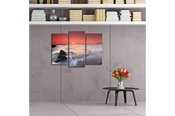 Canvasbilde Dekorativ 3 Deler - Flerfarget - Interiør - Maleri & posters - Lerretsbilder