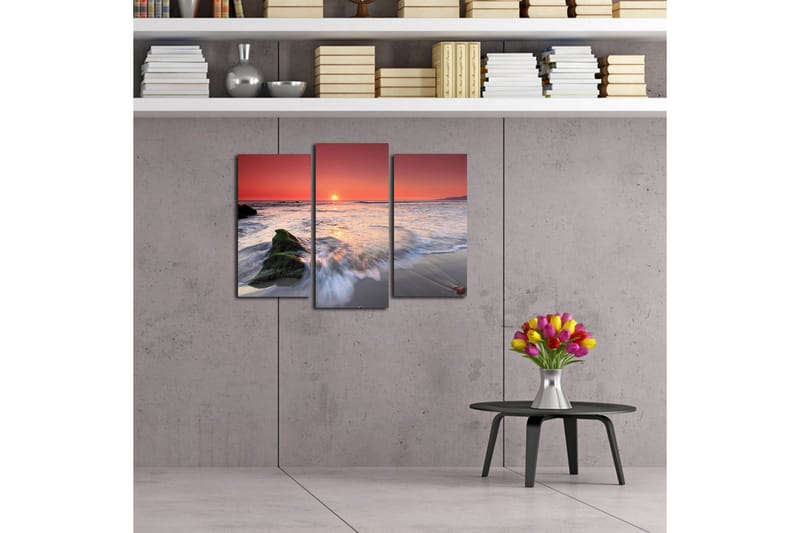 Canvasbilde Dekorativ 3 Deler - Flerfarget - Interiør - Maleri & posters - Lerretsbilder