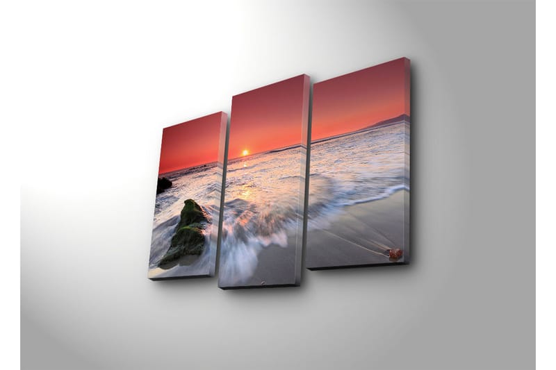 Canvasbilde Dekorativ 3 Deler - Flerfarget - Interiør - Maleri & posters - Lerretsbilder