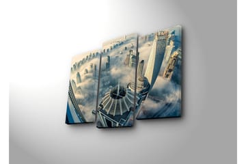 Canvasbilde Dekorativ 3 Deler - Flerfarget - Interiør - Maleri & posters - Lerretsbilder