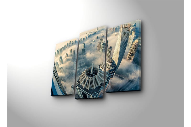 Canvasbilde Dekorativ 3 Deler - Flerfarget - Interiør - Maleri & posters - Lerretsbilder