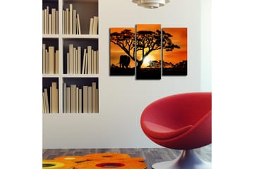 Canvasbilde Dekorativ 3 Deler - Flerfarget - Interiør - Maleri & posters - Lerretsbilder