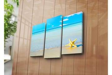 Canvasbilde Dekorativ 3 Deler - Flerfarget - Interiør - Maleri & posters - Lerretsbilder