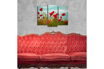 Canvasbilde Dekorativ 3 Deler - Flerfarget - Interiør - Maleri & posters - Lerretsbilder