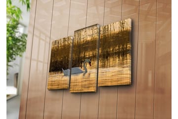 Canvasbilde Dekorativ 3 Deler - Flerfarget - Interiør - Maleri & posters - Lerretsbilder