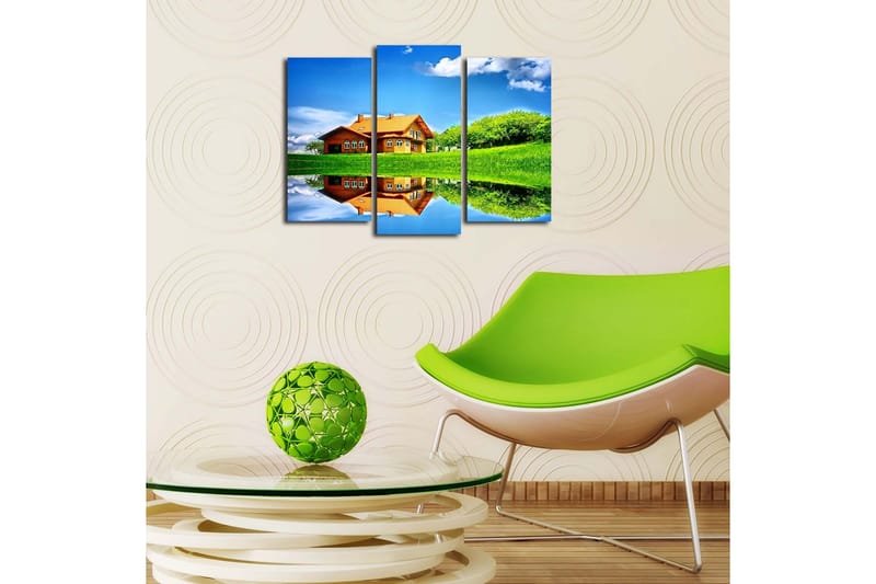 Canvasbilde Dekorativ 3 Deler - Flerfarget - Interiør - Maleri & posters - Lerretsbilder