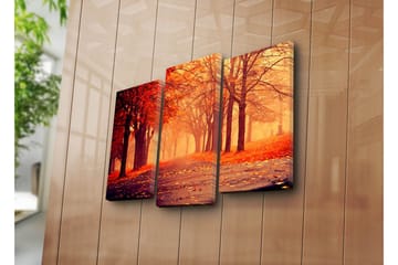 Canvasbilde Dekorativ 3 Deler - Flerfarget - Interiør - Maleri & posters - Lerretsbilder