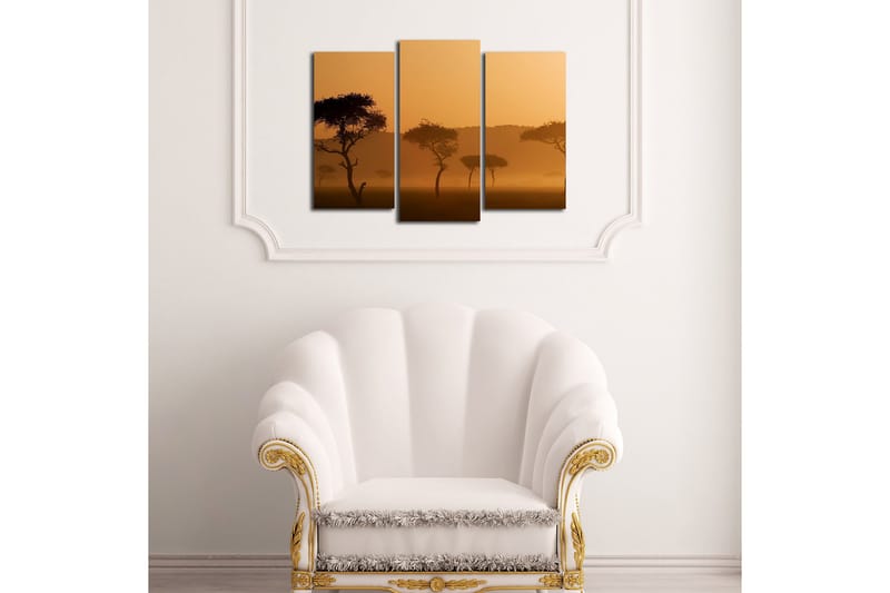 Canvasbilde Dekorativ 3 Deler - Flerfarget - Interiør - Maleri & posters - Lerretsbilder