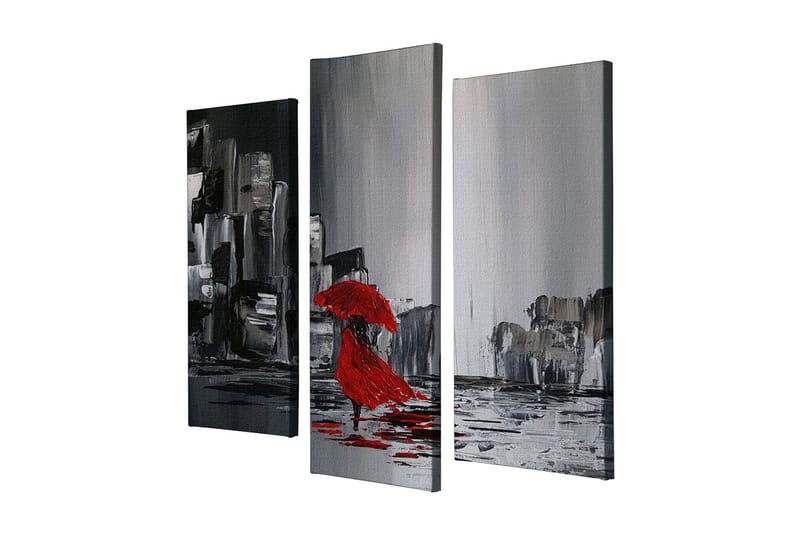 Canvasbilde Dekorativ 3 Deler - Flerfarget - Interiør - Maleri & posters - Lerretsbilder