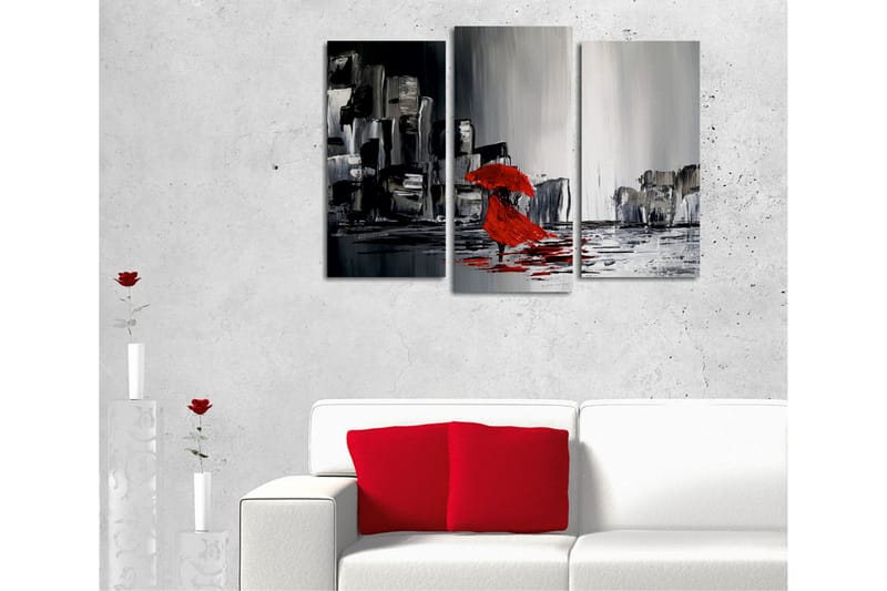 Canvasbilde Dekorativ 3 Deler - Flerfarget - Interiør - Maleri & posters - Lerretsbilder