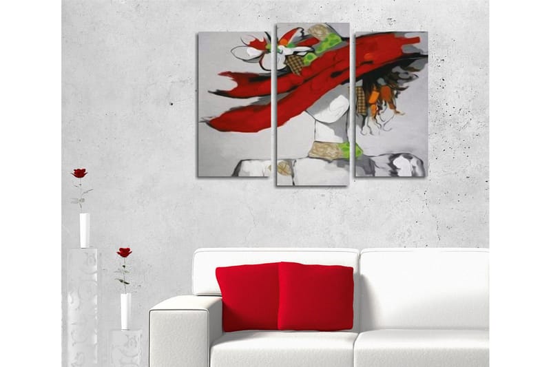 Canvasbilde Dekorativ 3 Deler - Flerfarget - Interiør - Maleri & posters - Lerretsbilder