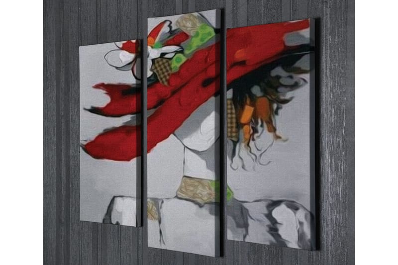 Canvasbilde Dekorativ 3 Deler - Flerfarget - Interiør - Maleri & posters - Lerretsbilder