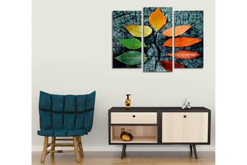 Canvasbilde Dekorativ 3 Deler - Flerfarget - Interiør - Maleri & posters - Lerretsbilder