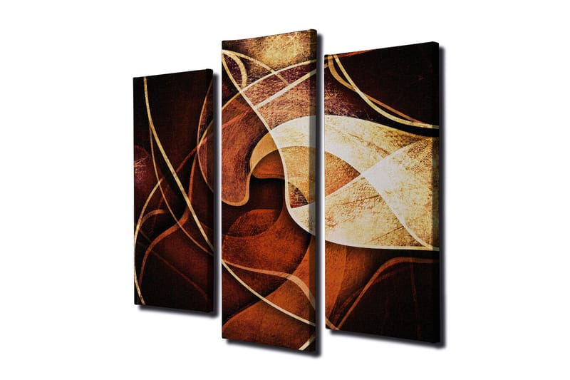 Canvasbilde Dekorativ 3 Deler - Flerfarget - Interiør - Maleri & posters - Lerretsbilder