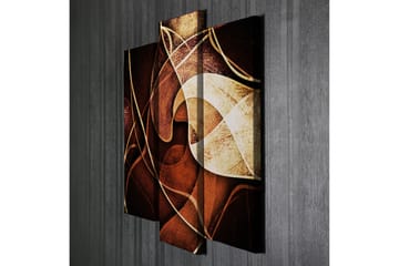 Canvasbilde Dekorativ 3 Deler - Flerfarget - Interiør - Maleri & posters - Lerretsbilder